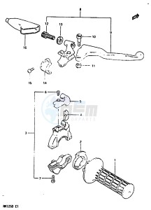 RM125 1983 drawing RIGHT HANDLE SWITCH