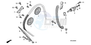 CBR1000RR9 Europe Direct - (ED / MME TRI) drawing CAM CHAIN/TENSIONER