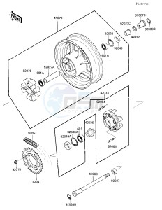 ZX 900 A [NINJA] (A1-A2) NINJA 900 drawing REAR WHEEL_HUB_CHAIN