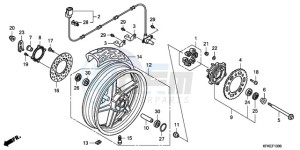 VTR2509 U drawing REAR WHEEL