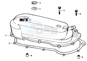 JET EURO X 100 L6 drawing CRANKCASE COVER LEFT