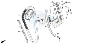 CM125C drawing CAM CHAIN/TENSIONER