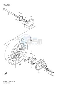 SFV650 (E3-E28) Gladius drawing REAR WHEEL (SFV650AL1 E33)