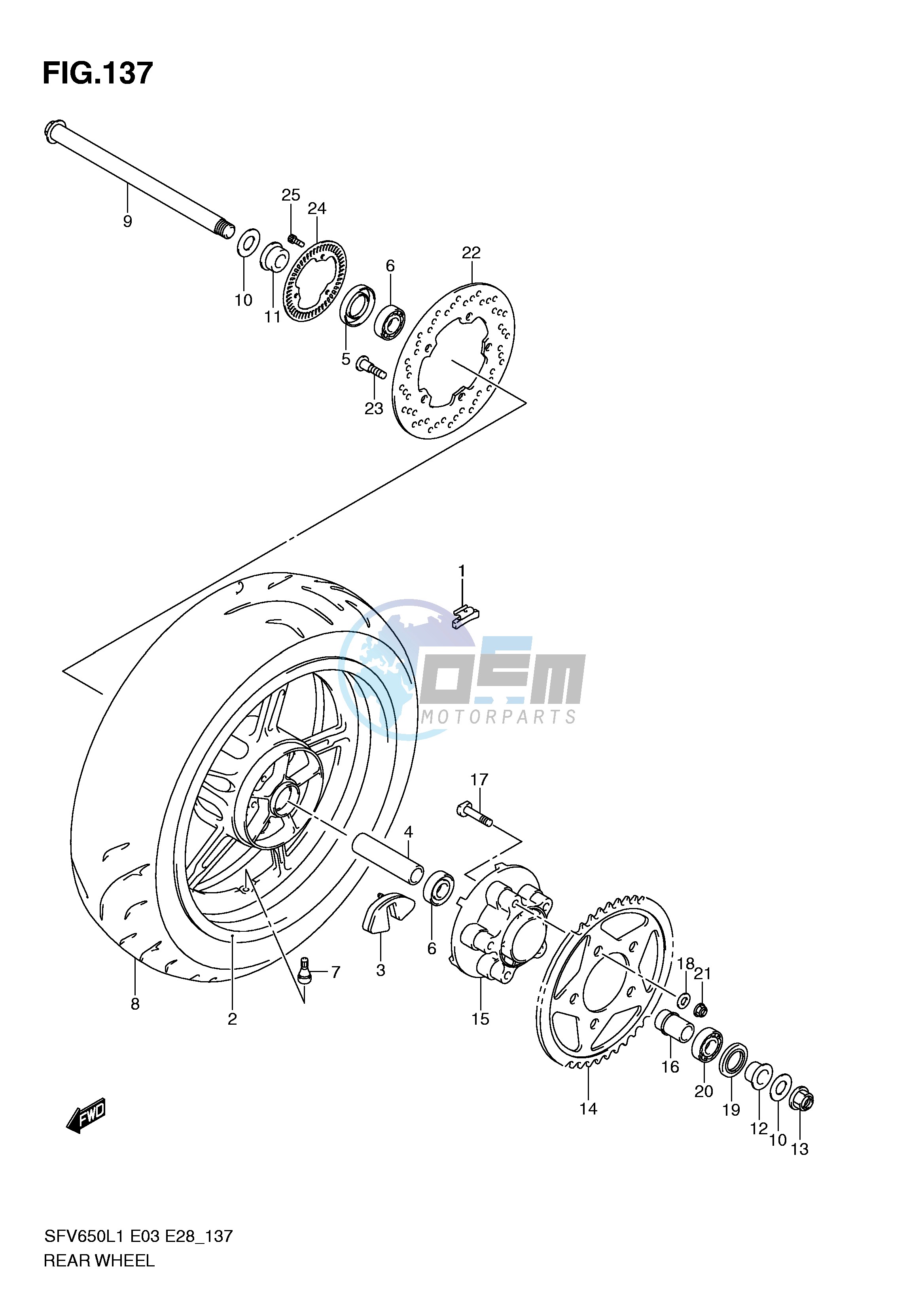 REAR WHEEL (SFV650AL1 E33)