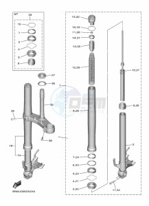 YZF600W YZF-R6 (BN6U) drawing FRONT FORK