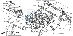 VFR1200FDD VFR1200F Dual Clutch UK - (E) drawing THROTTLE BODY