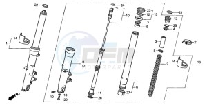 CBR600FS drawing FRONT FORK