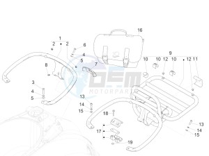 GTS SUPER 150 4T 3V IE NOABS E3 (APAC) drawing Rear luggage rack