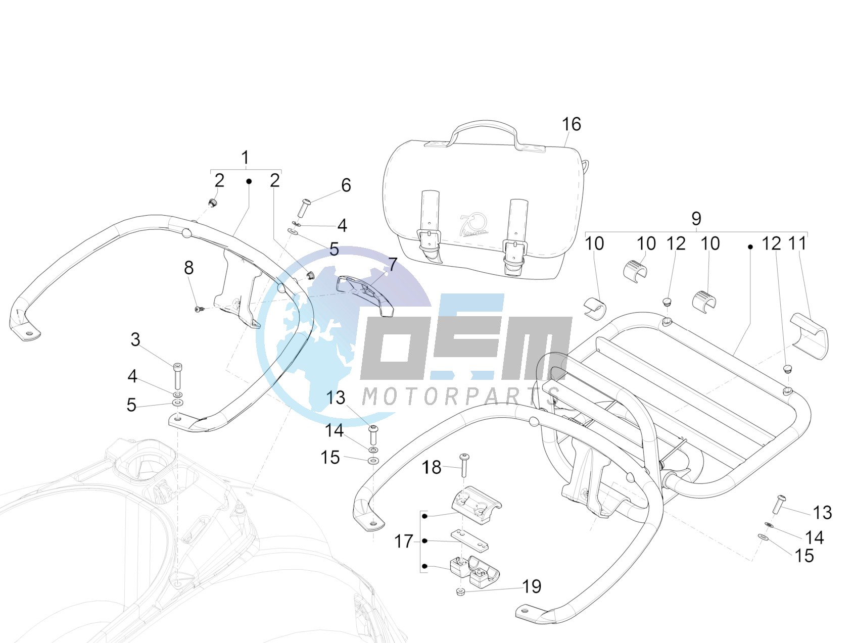 Rear luggage rack