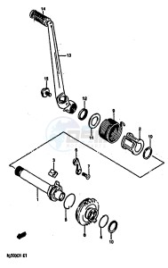 RG500 (E1) Gamma drawing KICK STARTER