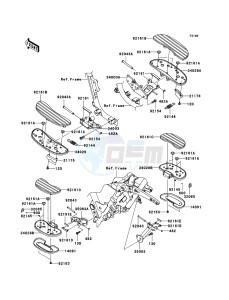 VN1700 CLASSIC TOURER VN1700C9F GB XX (EU ME A(FRICA) drawing Footrests