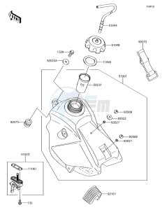 KX65 KX65AGF EU drawing Fuel Tank