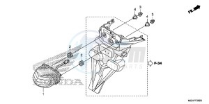 VFR1200XF CrossTourer - VFR1200X 2ED - (2ED) drawing TAILLIGHT