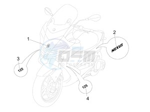 Nexus 125 e3 drawing Plates - Emblems