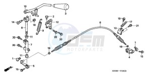 TRX680FA9 Australia - (U) drawing SELECT LEVER