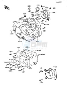 KLT 200 C [KLT200] (C2) | DIFFIRENTIAL AXLE [KLT200] drawing ENGINE COVERS -- 84 KLT200-C2- -