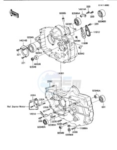 KLT 200 C [KLT200] (C2) | DIFFIRENTIAL AXLE [KLT200] drawing CRANKCASE -- 84 KLT200-C2- -