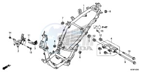 SH125AE SH125A UK - (E) drawing FRAME BODY