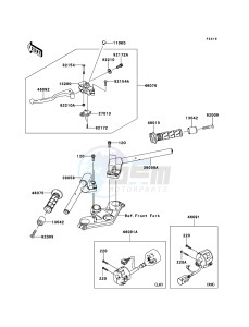 NINJA_250R EX250K8F GB XX (EU ME A(FRICA) drawing Handlebar