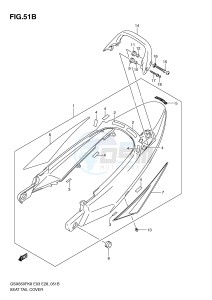 GSX650F (E3-E28) Katana drawing SEAT TAIL COVER (MODEL L0)