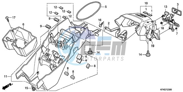 REAR FENDER (VTR250-ED,F)