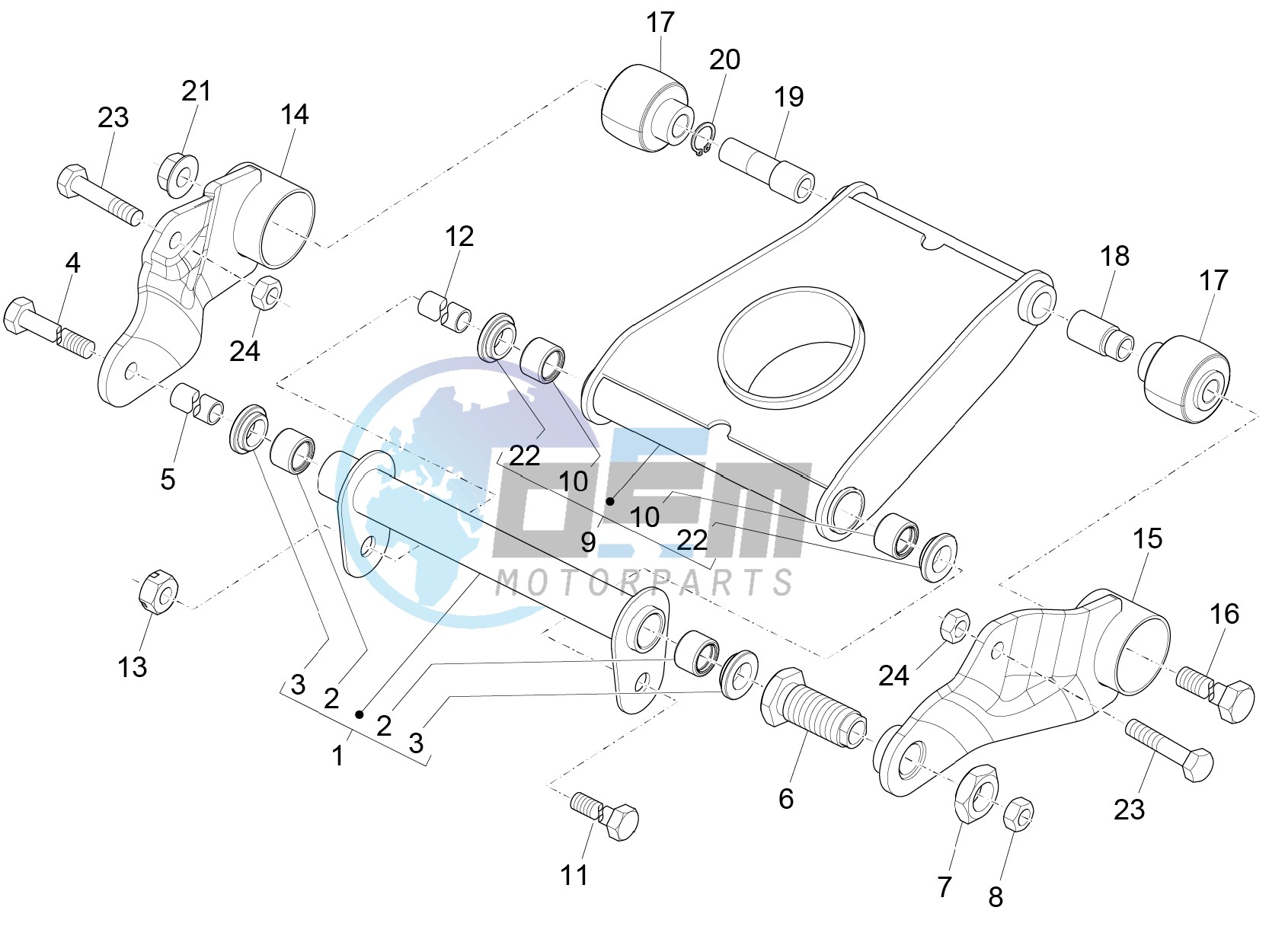 Swinging arm