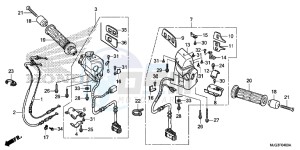 GL1800BD F6B Bagger - GL1800BD UK - (E) drawing HANDLE SWITCH (GL1800B 2GS/E/ED/F/RU)