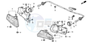 TRX350FE FOURTRAX ES drawing TAILLIGHT