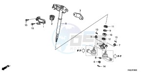 TRX500FAD TRX500FA Europe Direct - (ED) drawing STEERING SHAFT (TRX500FA)