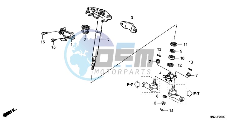 STEERING SHAFT (TRX500FA)