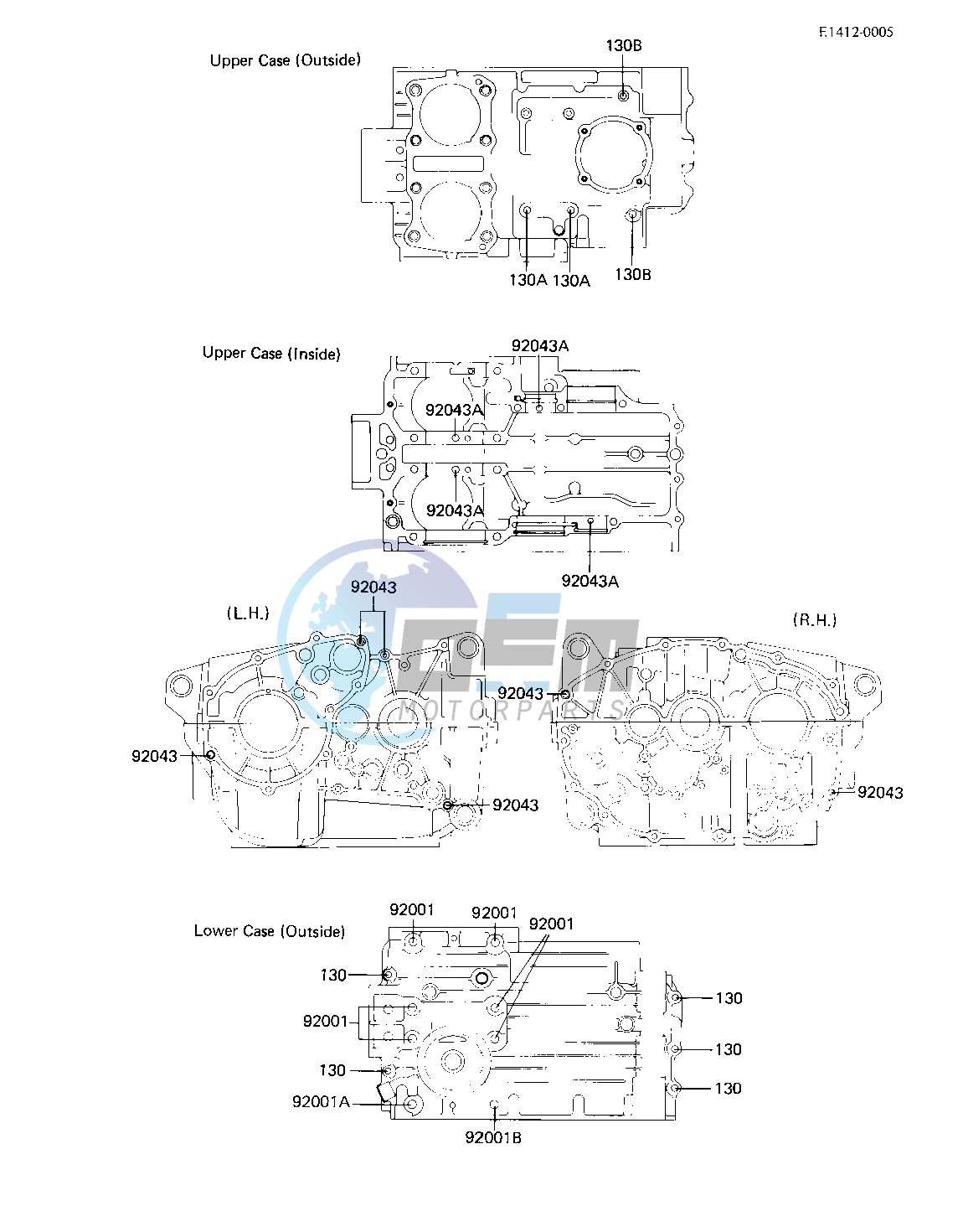 CRANKCASE BOLT & STUD PATTERN