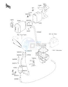 KZ 305 B [LTD] (B2-B3) [LTD] drawing FUEL EVAPORATIVE SYSTEM