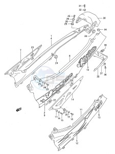 GSX750F (E28) drawing FRAME COVER (MODEL S T)