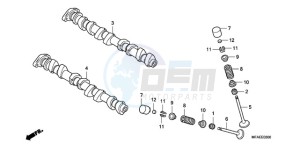 CBF1000SA Europe Direct - (ED / ABS) drawing CAMSHAFT/VALVE