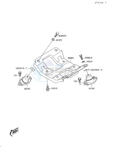 JB 650 A [JET MATE] (A3-A4) [JET MATE] drawing ENGINE MOUNT