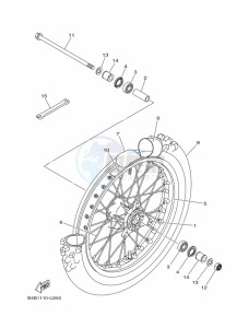 YZ85LW (B0G4) drawing FRONT WHEEL