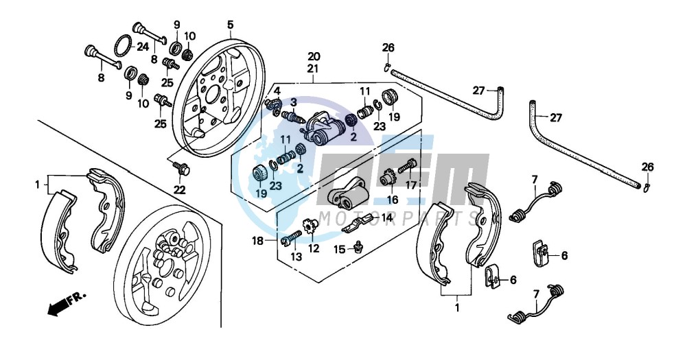 FRONT BRAKE PANEL (TRX300)