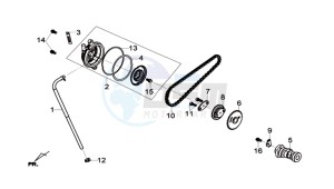 GTS 125I 2014 ABS drawing CYLINDER HEAD COVER / CAMSHAFT CHAIN