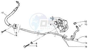 Super Hexagon 125 gtx 12 inch drawing Caliper- Rear brake pipe