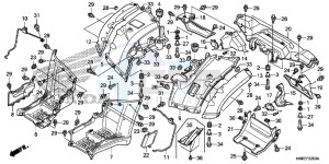 TRX680FAF TRX680 Europe Direct - (ED) drawing REAR FENDER