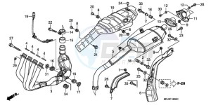 CBR600RA9 Australia - (U / ABS MME) drawing EXHAUST MUFFLER