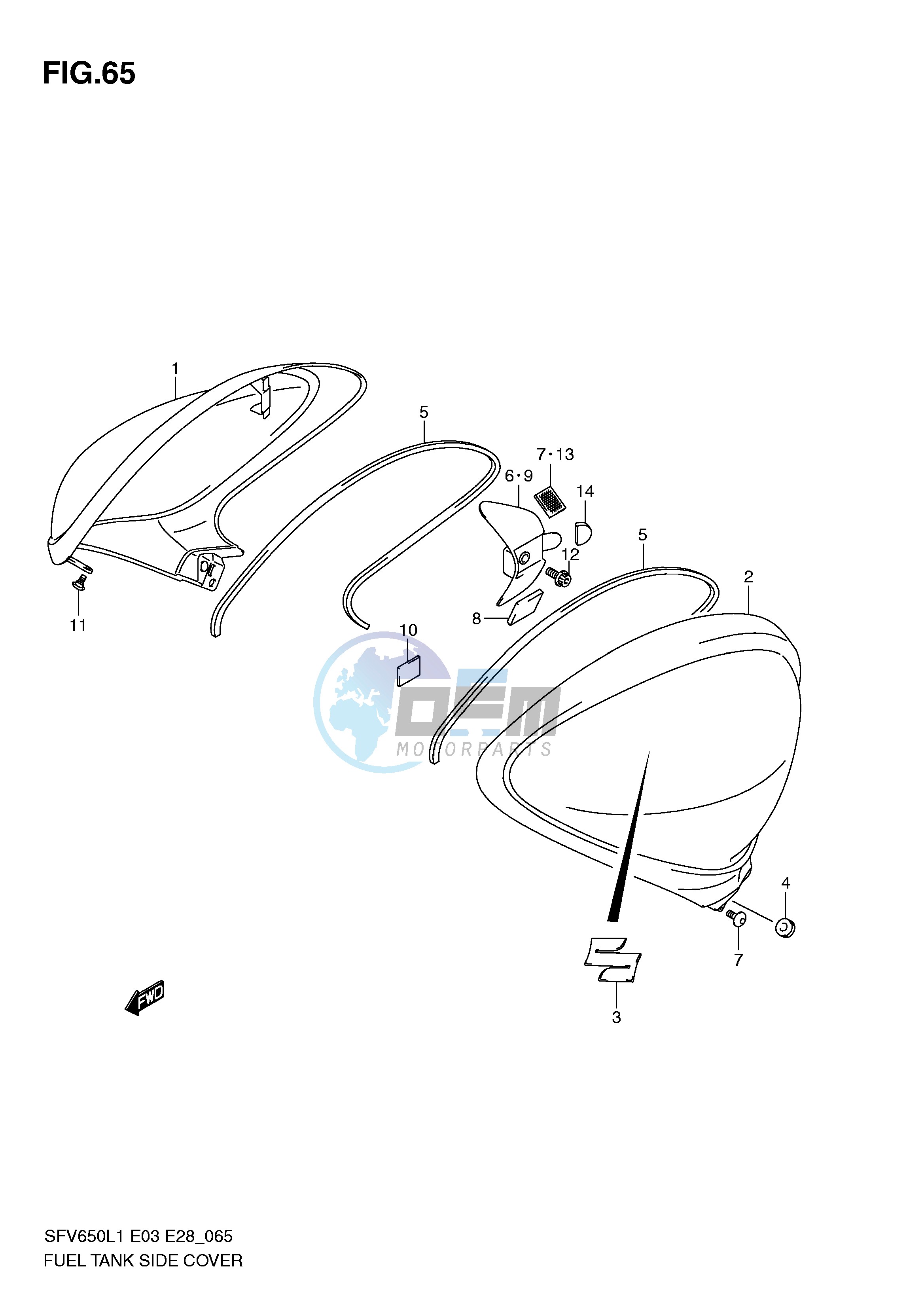 FUEL TANK SIDE COVER