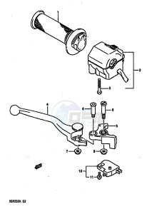 RGV250 1989 drawing RH HANDLE SWITCH