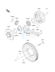 KAF 620 J [MULE 3010 TRANS 4X4] (J1) J1 drawing DIFFERENTIAL