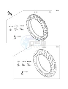 EX250 J [NINJA 250R] (J8F-J9FA) J9F drawing TIRES