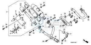 CRF250R9 ED / BLA CMF drawing EXHAUST MUFFLER (CRF250R7/8/9)