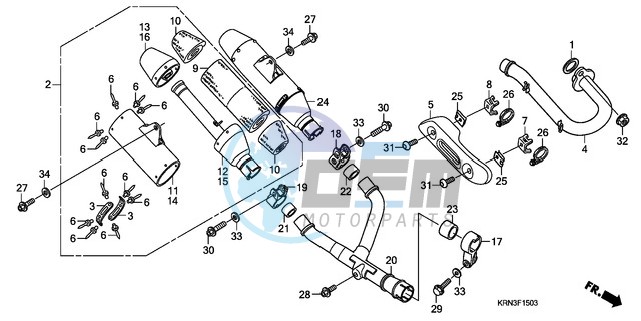 EXHAUST MUFFLER (CRF250R7/8/9)