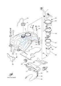 YFM700R (BCX7) drawing FUEL TANK