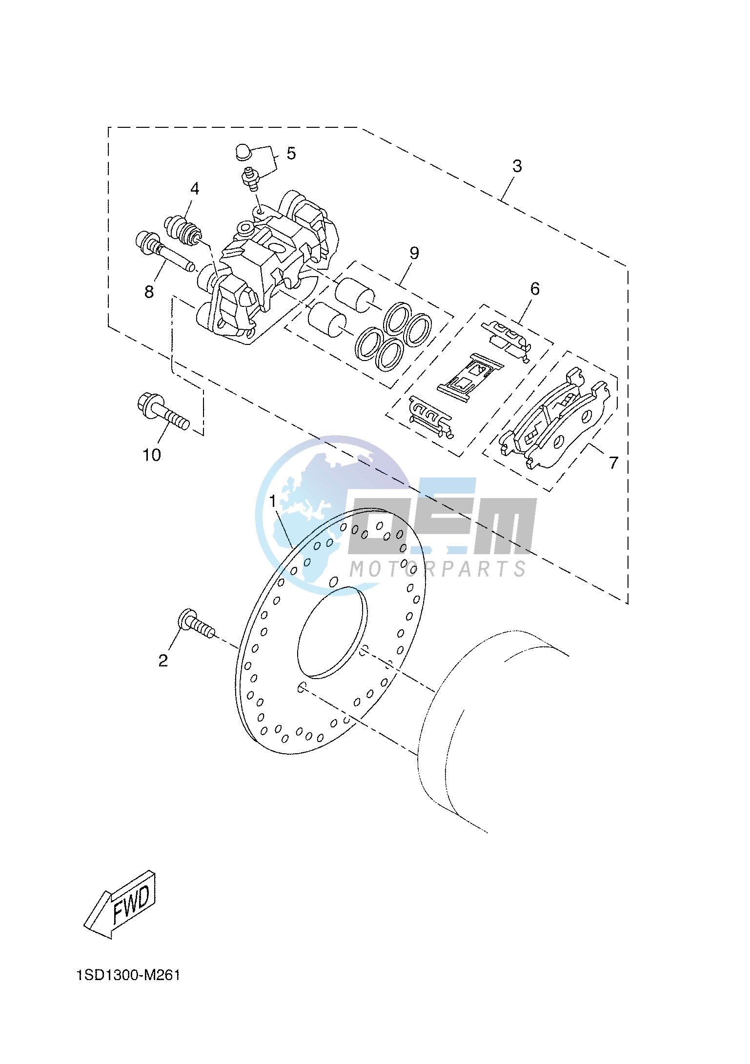 REAR BRAKE CALIPER