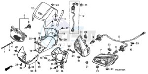 TRX500FM9 Australia - (U) drawing HEADLIGHT